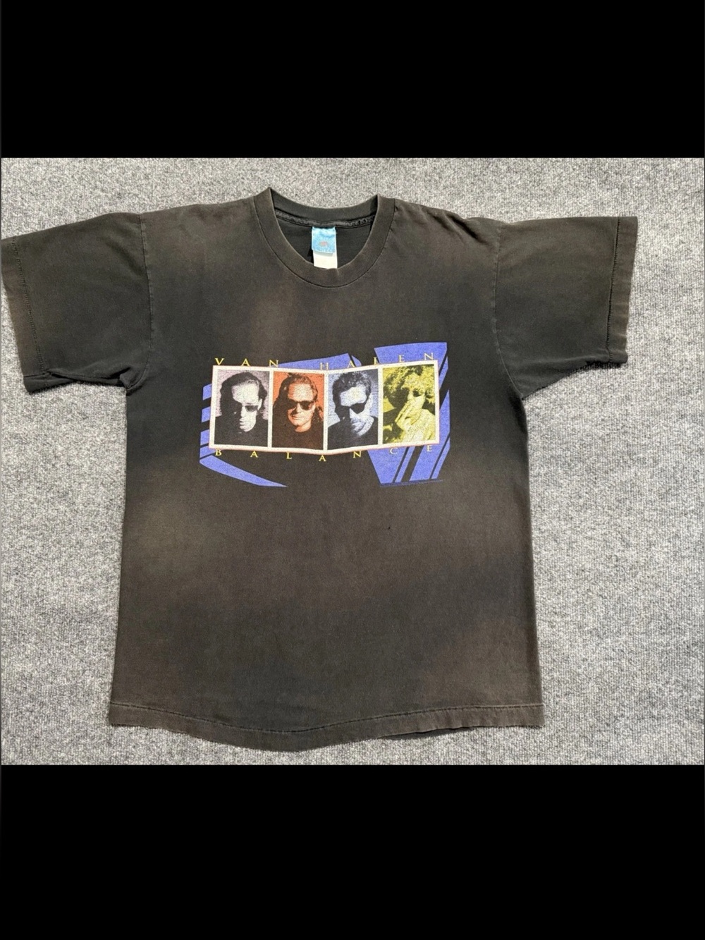 Vintage 90s Van Halen Band Tee Faded T-Shirt Balance Tour Single-Stitch XL